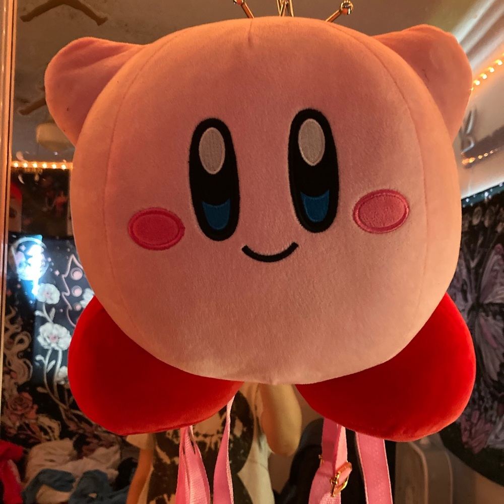 Pink Kirby Plush Backpack